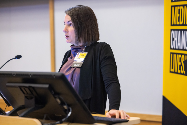 Doctor speaking at Mini Med School